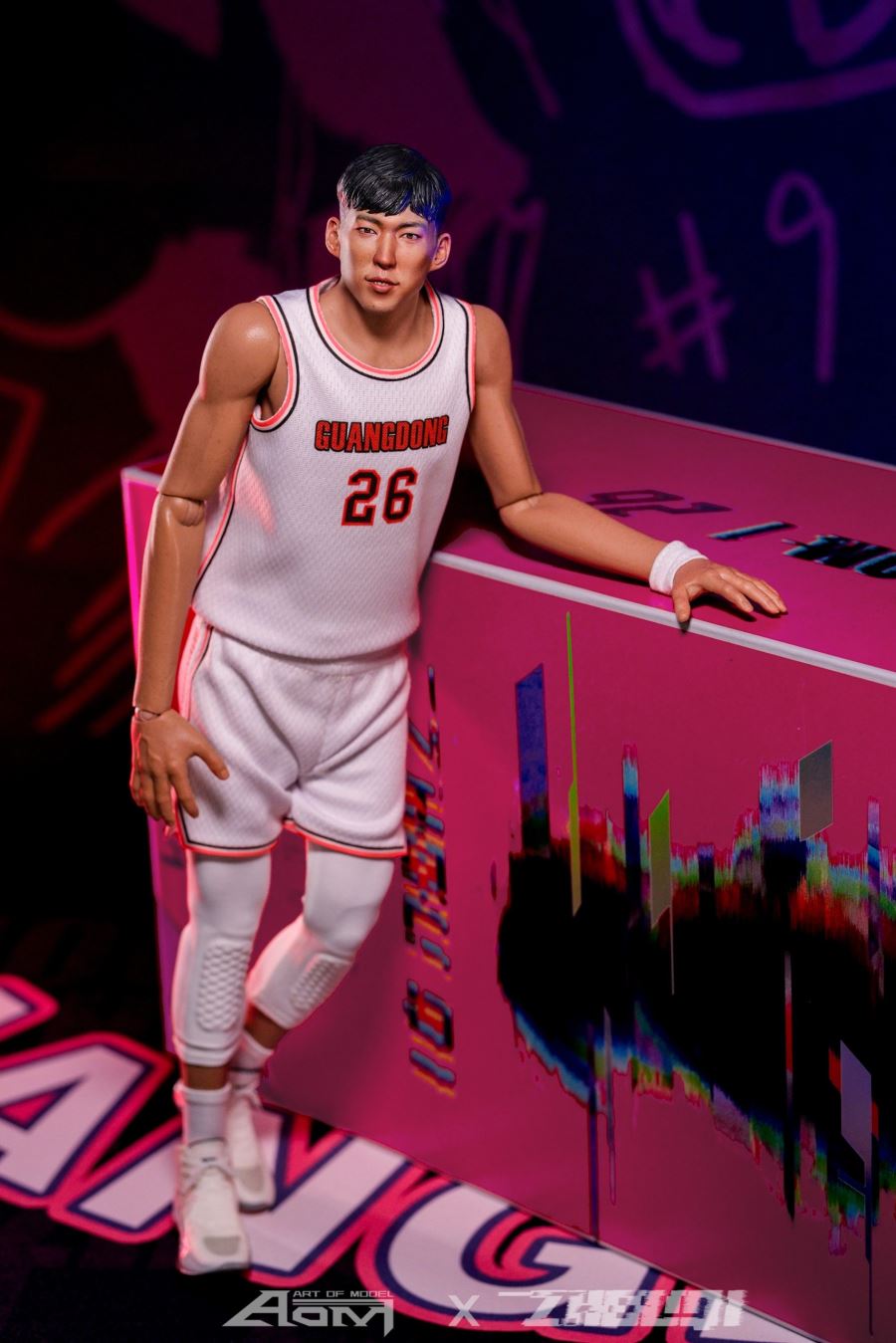 CBA AOM & Zhou Qi linkage autographed limited edition 1/6