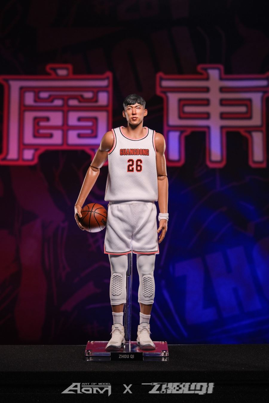 CBA AOM & Zhou Qi linkage autographed limited edition 1/6