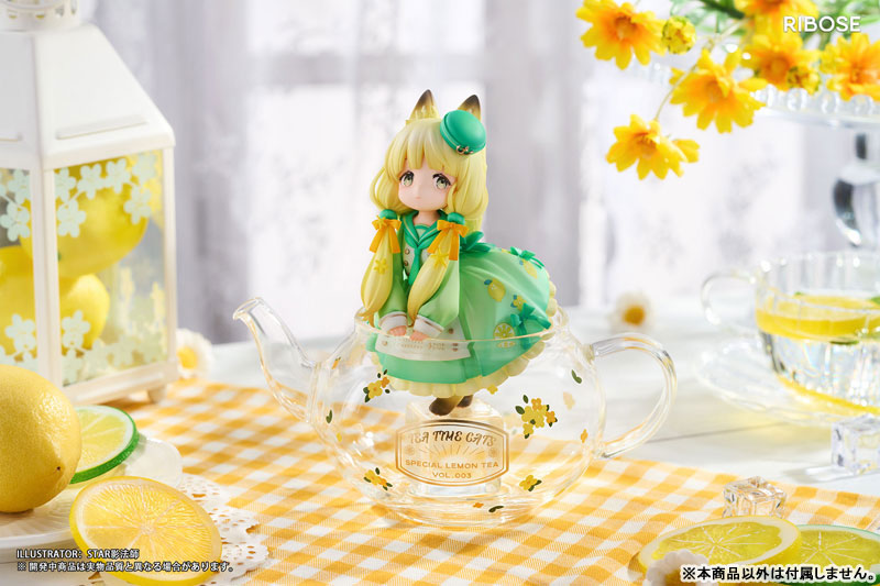 Original Chibi Figure DLC Series Tea Time Cats : Lemon Cat