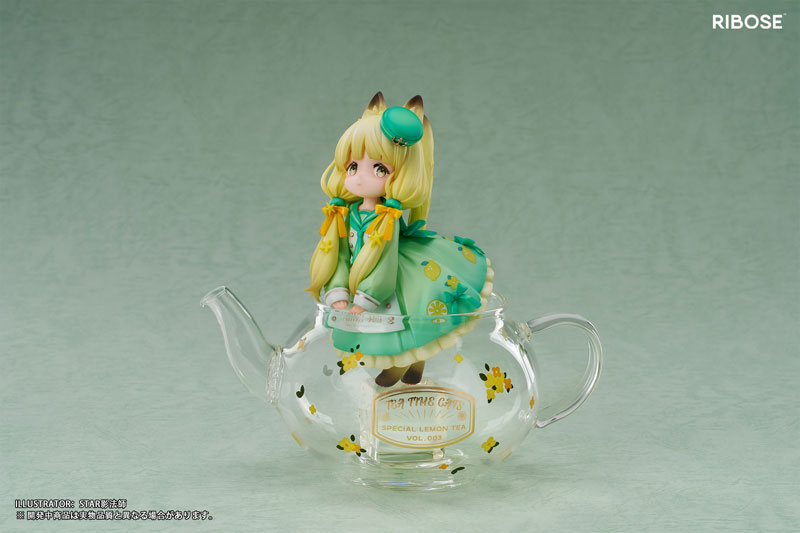 Original Chibi Figure DLC Series Tea Time Cats : Lemon Cat