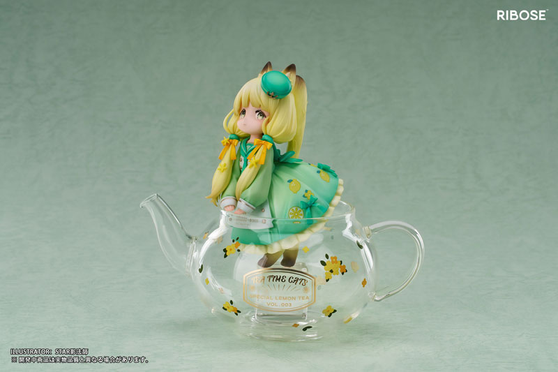 Original Chibi Figure DLC Series Tea Time Cats : Lemon Cat