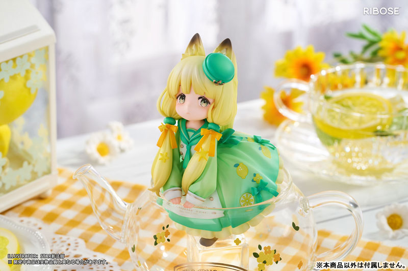 Original Chibi Figure DLC Series Tea Time Cats : Lemon Cat