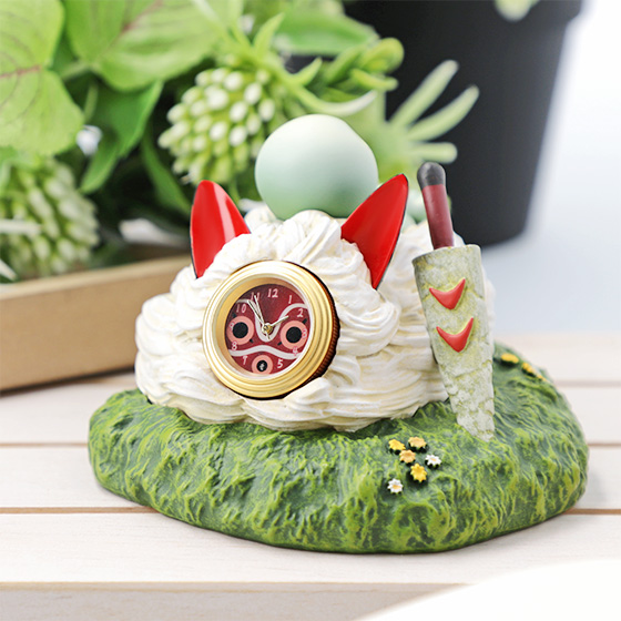 Upon San's Mask Statue Desk Clock Princess Mononoke