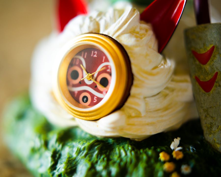 Upon San's Mask Statue Desk Clock Princess Mononoke