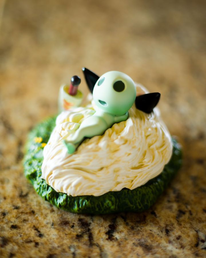 Upon San's Mask Statue Desk Clock Princess Mononoke