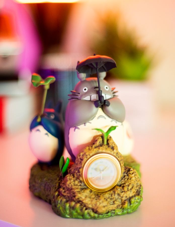 Totoro Dondoko Dance Statue Desk Clock My Neighbor Totoro