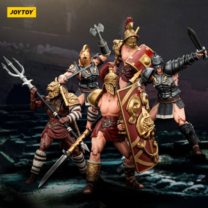 Dispute Ancient Roman Gladiators - Thracian Gladiator/Dual Swords/Fishing Net/Spear/Pursuit 1/18