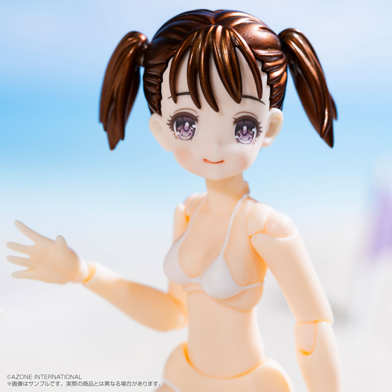 Bikini Mates Irumi Yoshino Brown Hair, White Bikini 1/12
