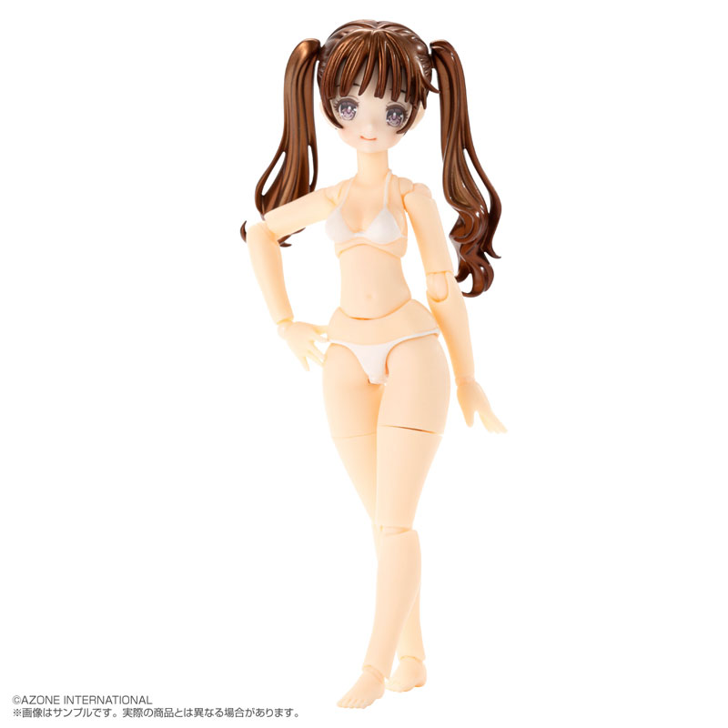 Bikini Mates Irumi Yoshino Brown Hair, White Bikini 1/12