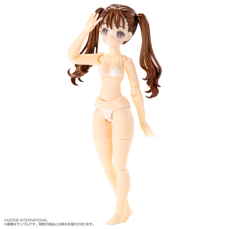 Bikini Mates Irumi Yoshino Brown Hair, White Bikini 1/12
