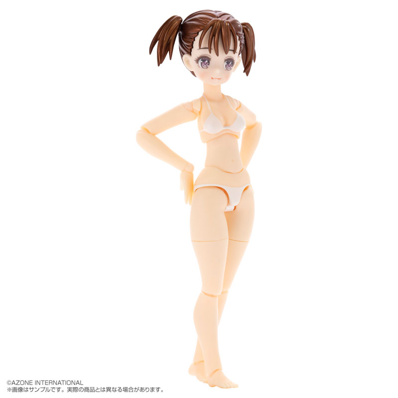 Bikini Mates Irumi Yoshino Brown Hair, White Bikini 1/12