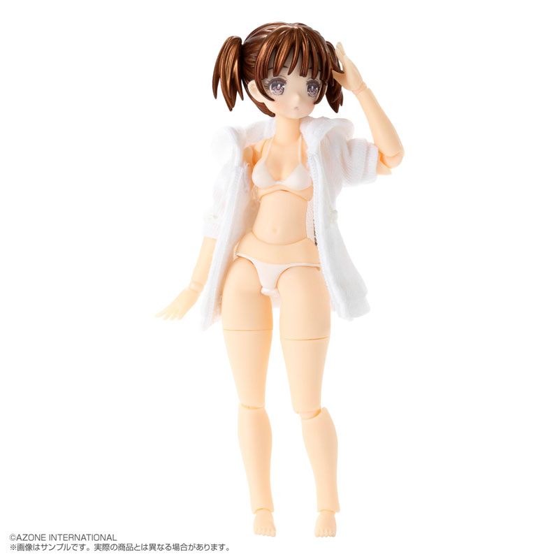 Bikini Mates Irumi Yoshino Brown Hair, White Bikini 1/12