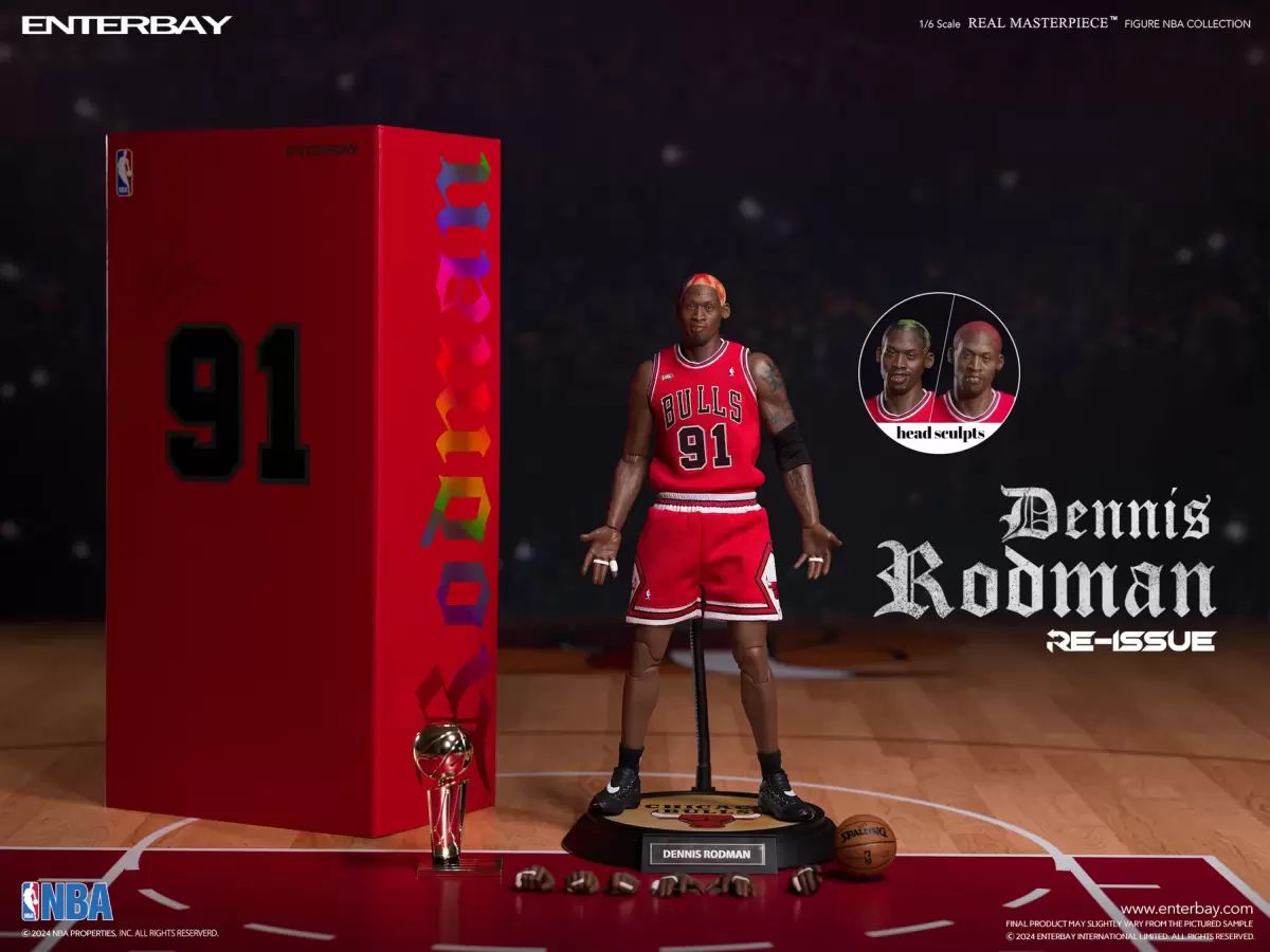 REAL MASTERPIECE NBA COLLECTION- DENNIS RODMAN ACTION FIGURE (LIMITED RETRO EDITION) 1/6
