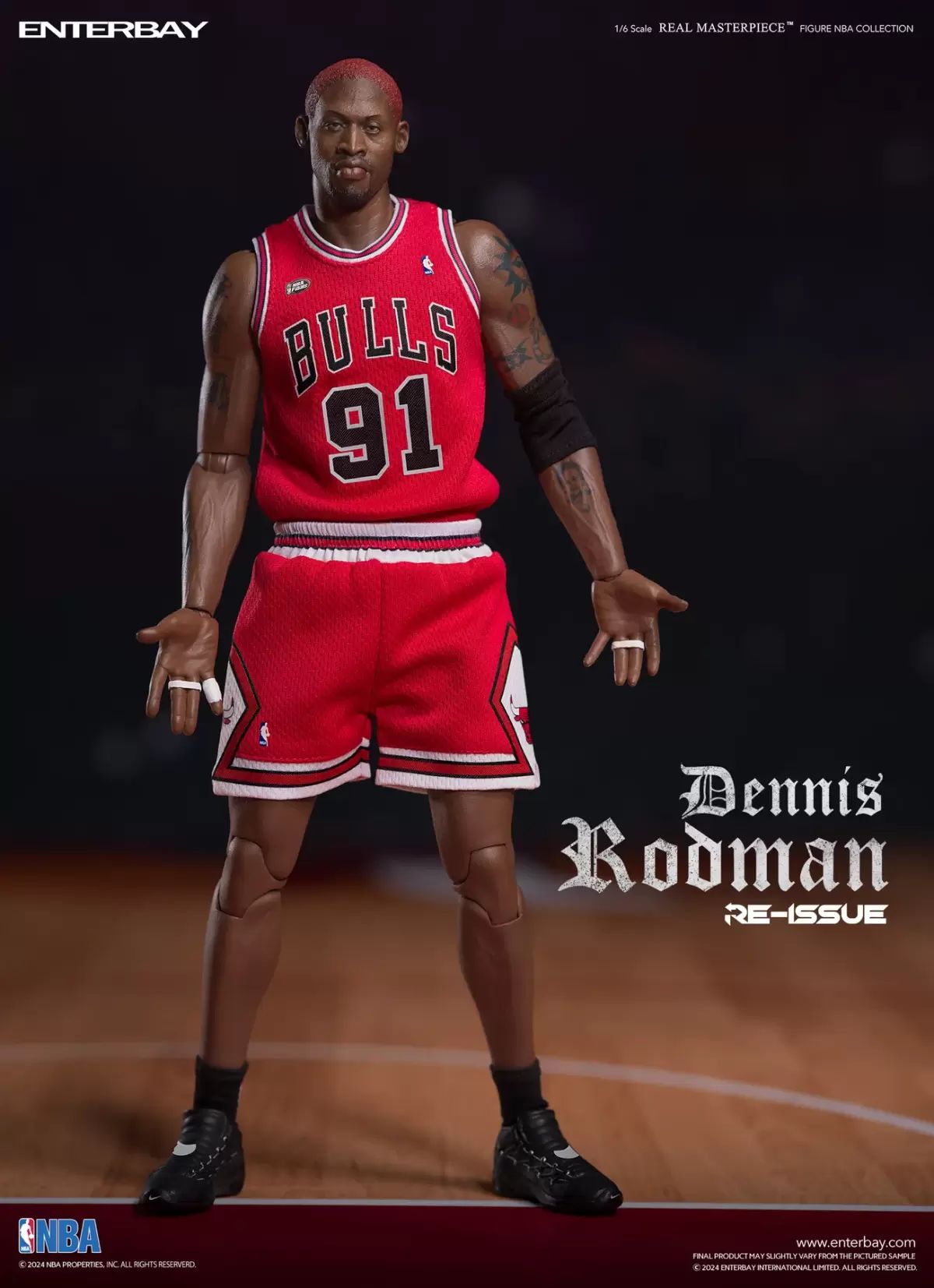 REAL MASTERPIECE NBA COLLECTION- DENNIS RODMAN ACTION FIGURE (LIMITED RETRO EDITION) 1/6
