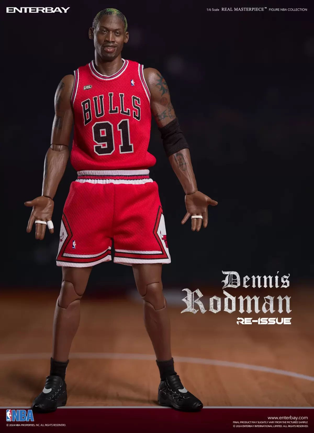 REAL MASTERPIECE NBA COLLECTION- DENNIS RODMAN ACTION FIGURE (LIMITED RETRO EDITION) 1/6
