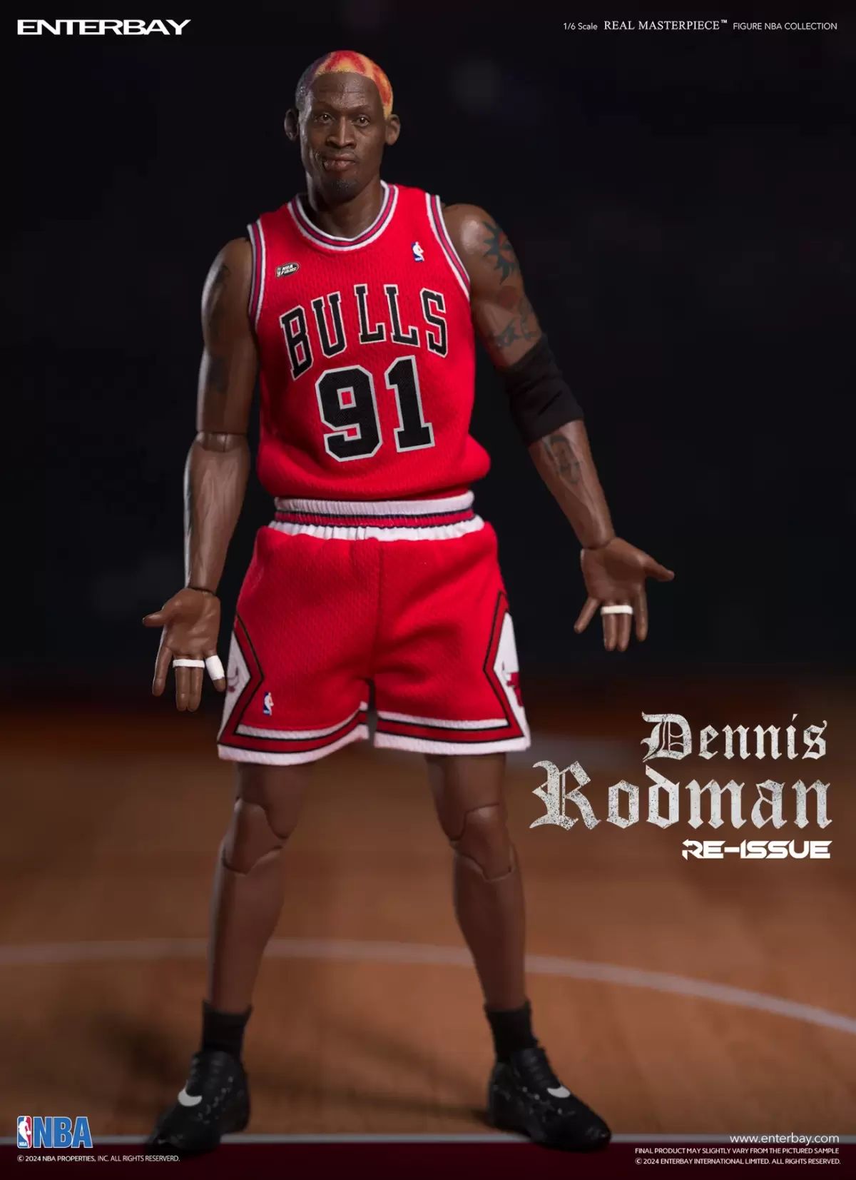 REAL MASTERPIECE NBA COLLECTION- DENNIS RODMAN ACTION FIGURE (LIMITED RETRO EDITION) 1/6