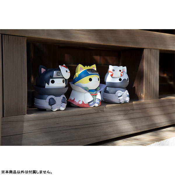 MEGA CAT NARUTO Shippuden Nyan tomo Ookina Nyaruto! Series Minato Namikaze & Kakashi Hatake & Itachi Uchiha Anbu Soft Vinyl