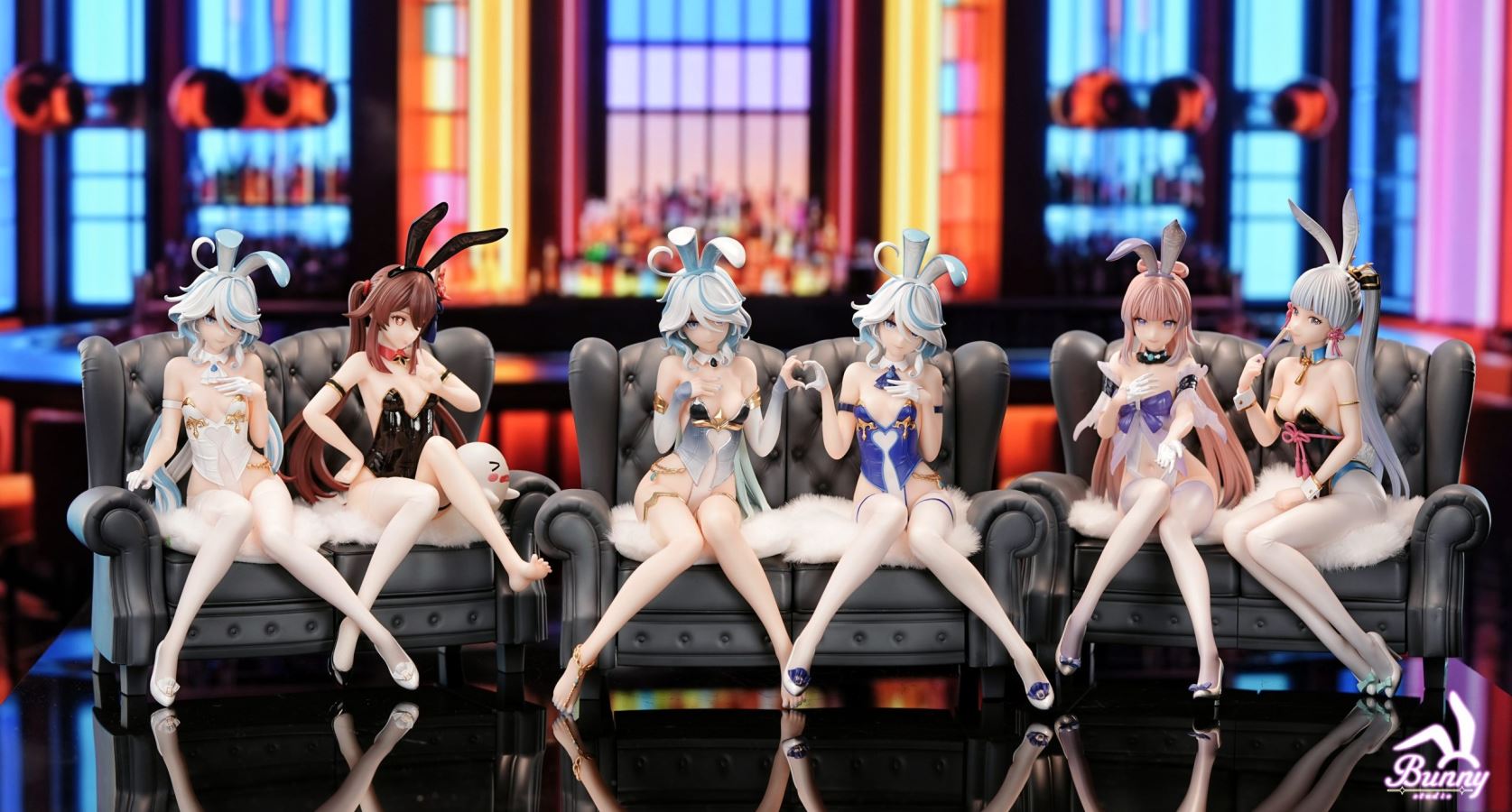 Bunny Girl Furina & Kamisato Ayaka & Sangonomiya Kokomi & Hu Tao - Genshin Impact
