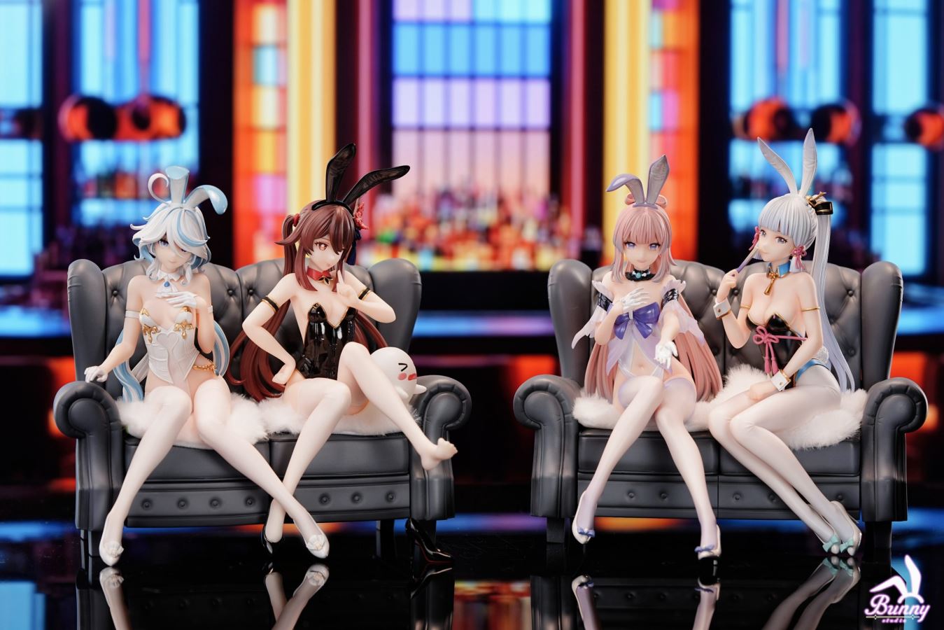 Bunny Girl Furina & Kamisato Ayaka & Sangonomiya Kokomi & Hu Tao - Genshin Impact