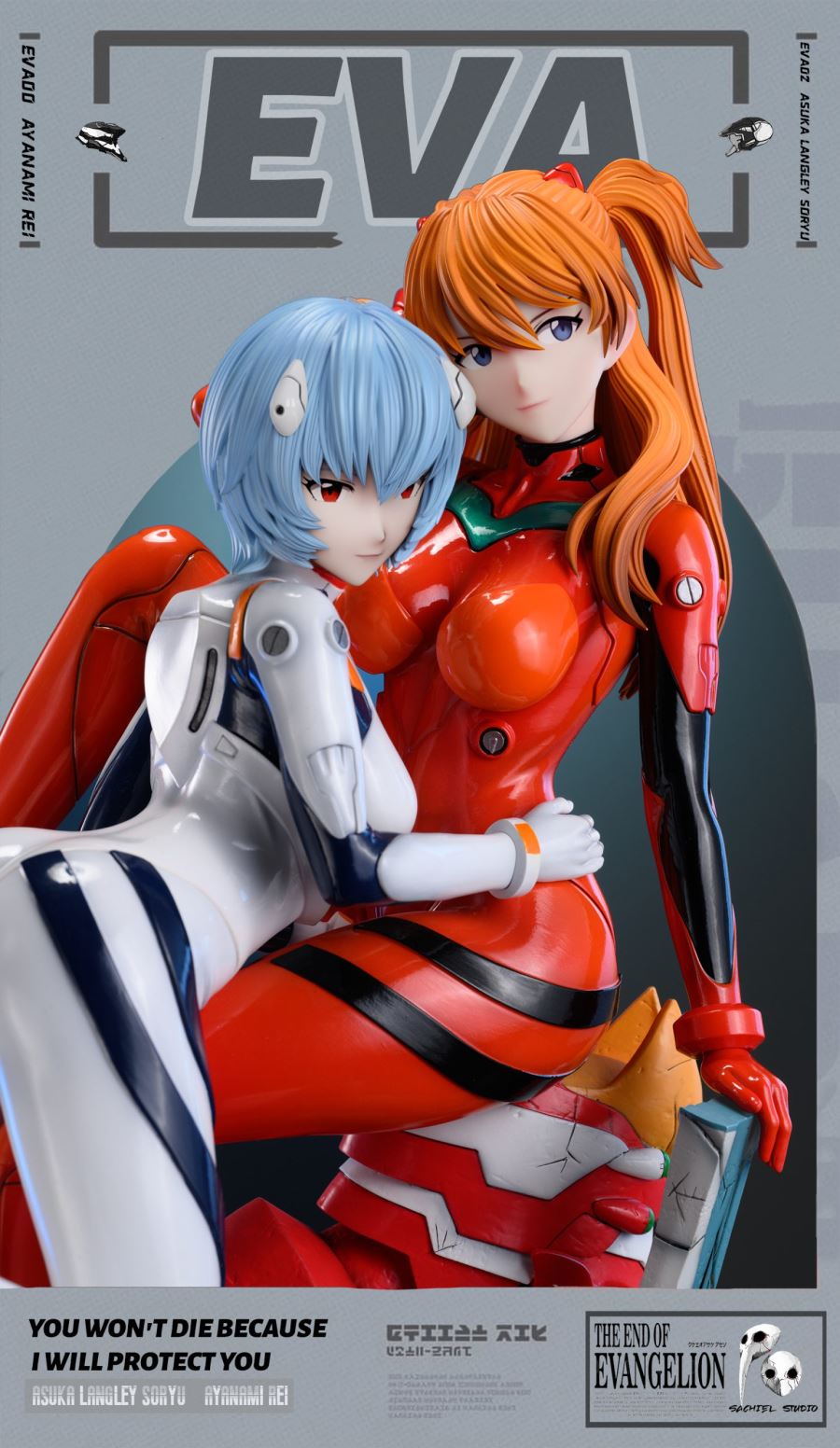 Rei Ayanami & Asuka - Neon Genesis Evangelion 1/4