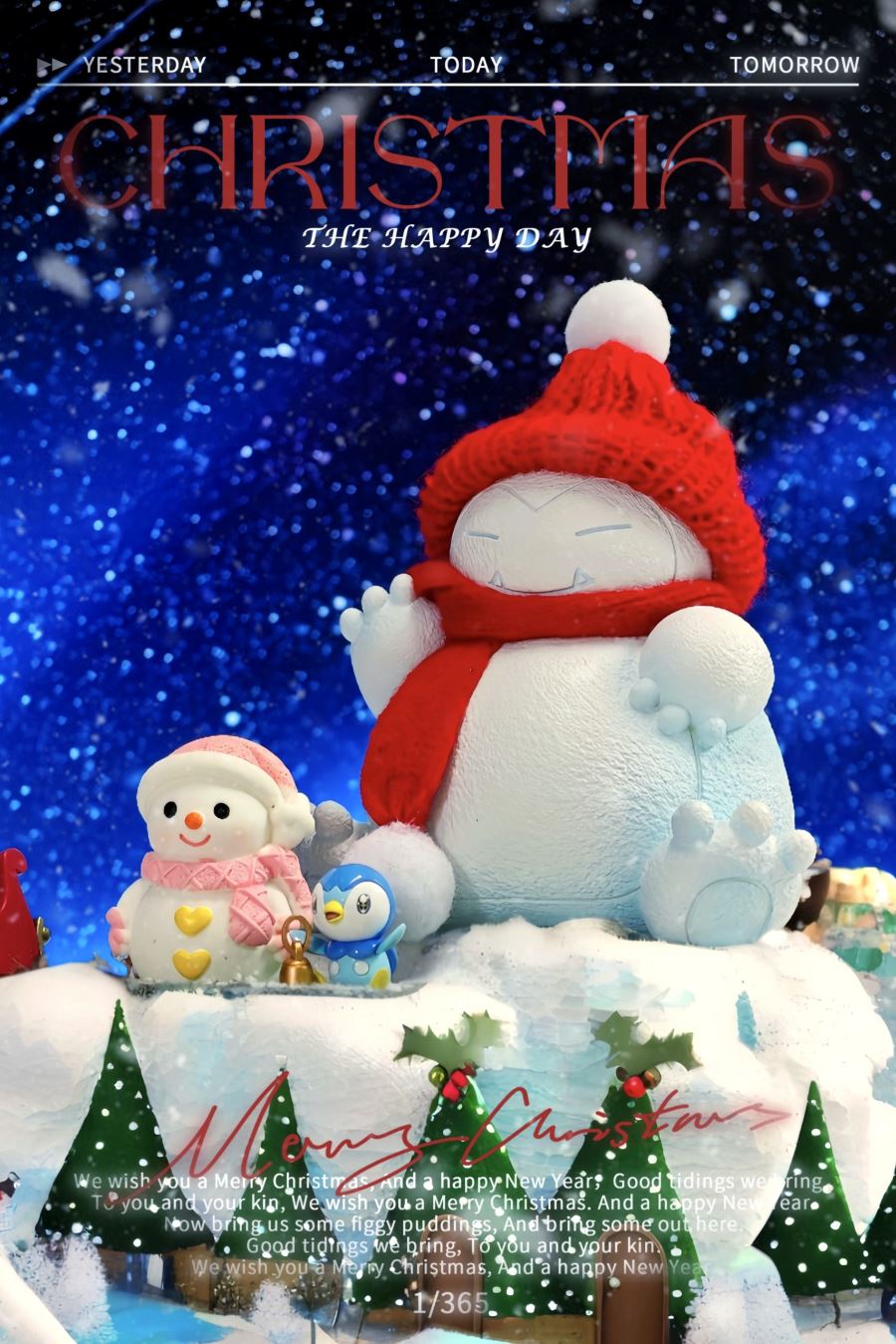 Landscape Snowman Snorlax - Pokemon
