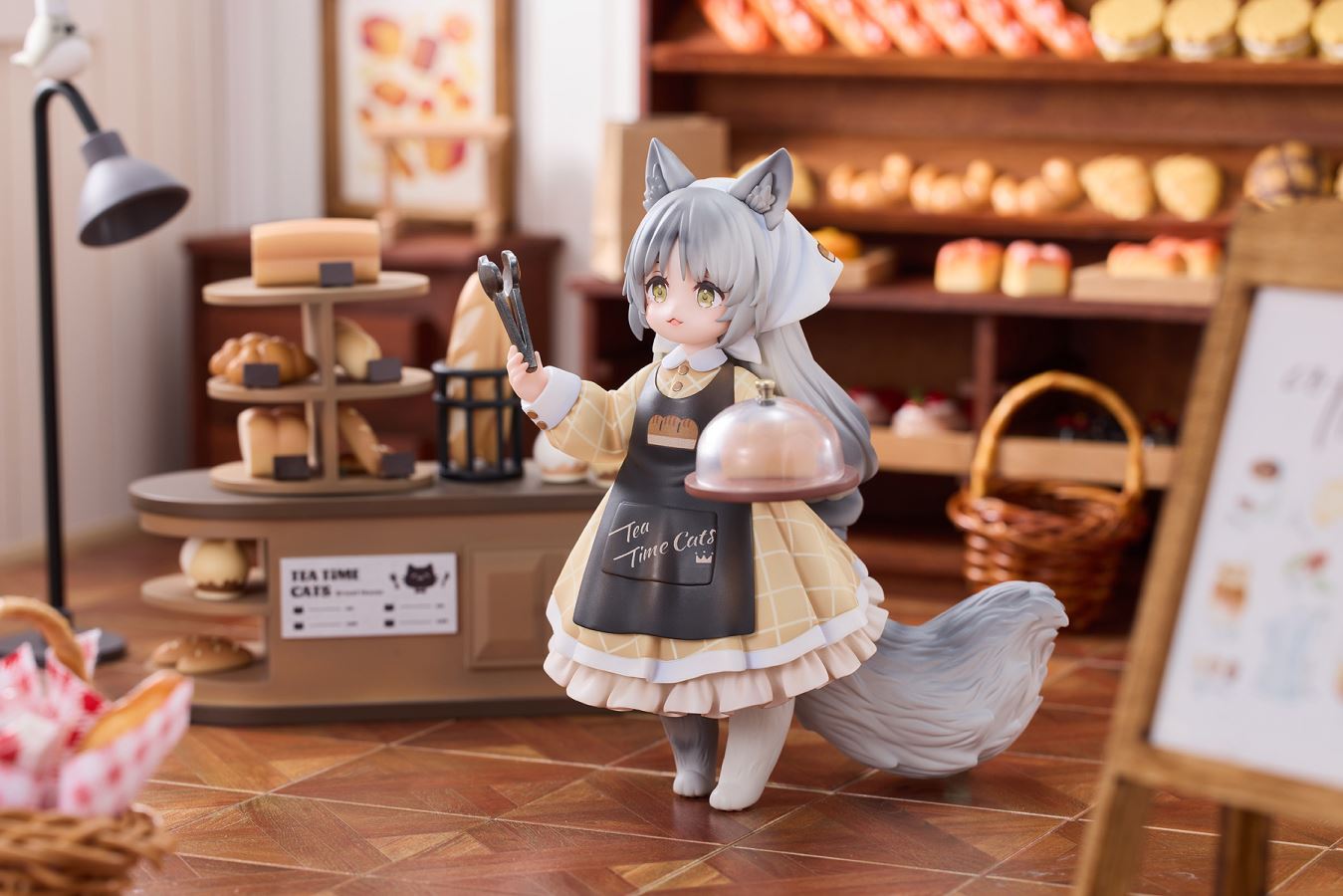DLC+ Meow Town Bakery Shop Assistant Li Hua Cat & Customer British Shorthair Cat
