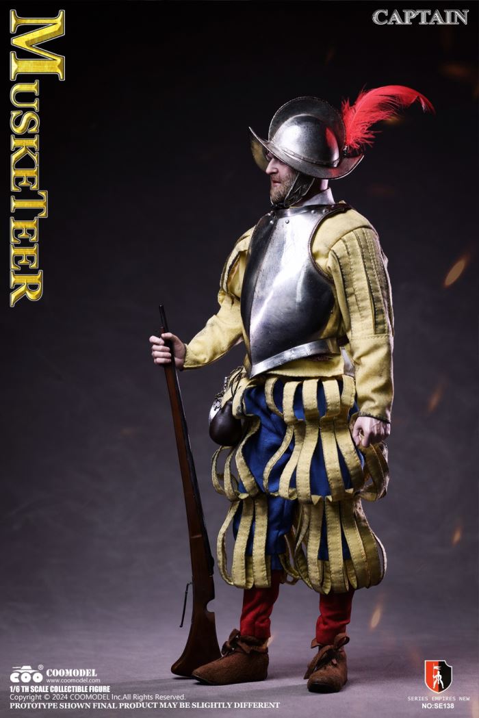 Empire Series - SPANISH CONQUISTADOR MUSKETEER SERGEANT (NICKEL SILVER EDITION) 1/6