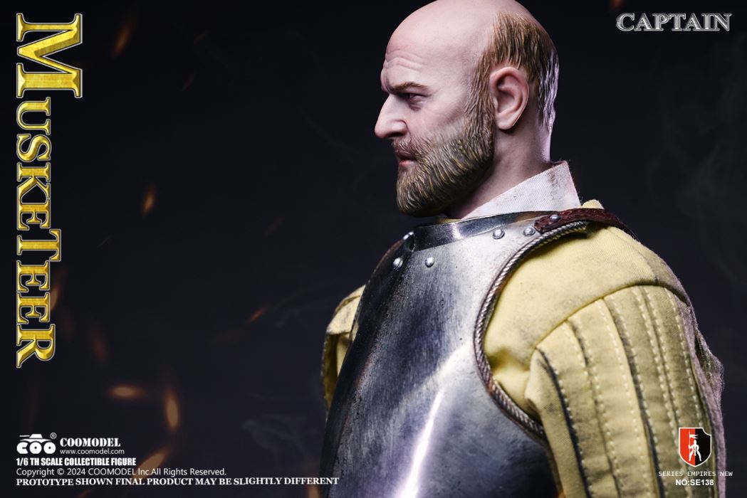 Empire Series - SPANISH CONQUISTADOR MUSKETEER SERGEANT (NICKEL SILVER EDITION) 1/6