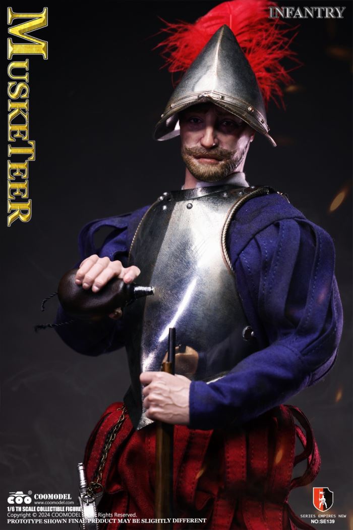SERIES OF EMPIRES - SPANISH CONQUISTADOR MUSKETEER (NICKEL SILVER EDITION) 1/6