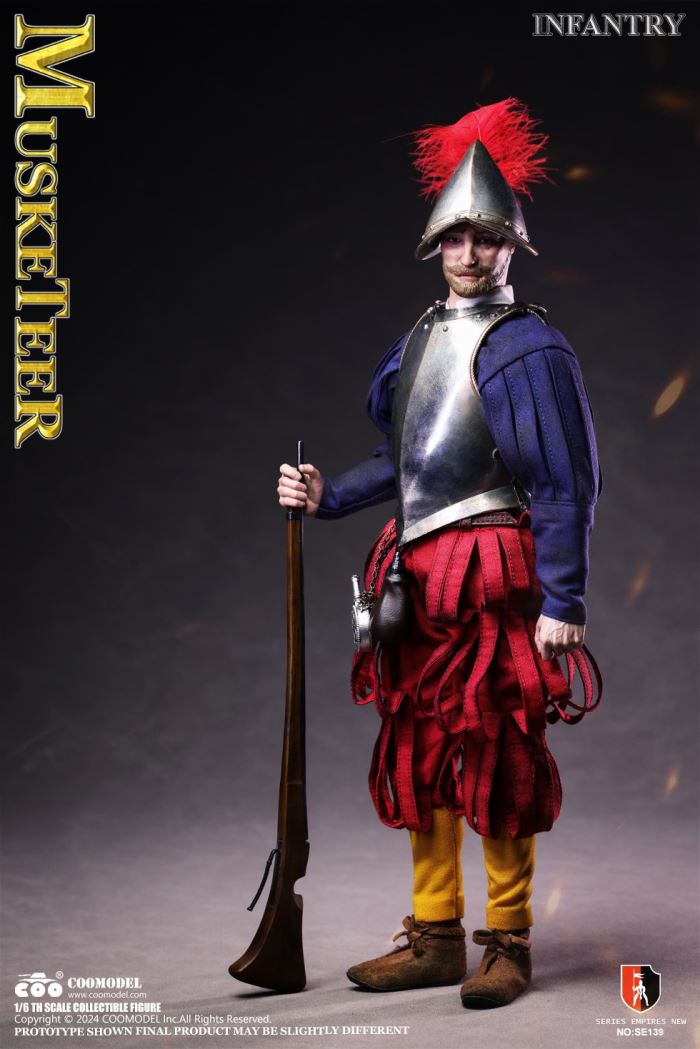 SERIES OF EMPIRES - SPANISH CONQUISTADOR MUSKETEER (NICKEL SILVER EDITION) 1/6