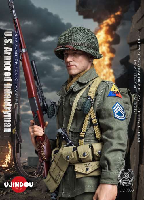 WWII US Armored Infantry 2nd Armored Division - Germany 1945 1/6