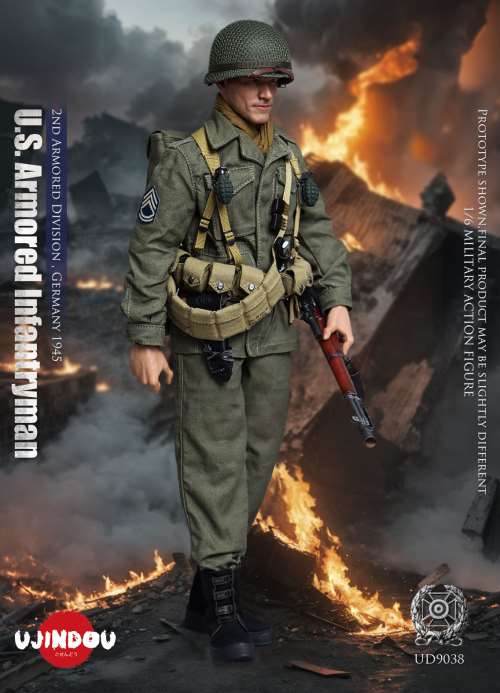 WWII US Armored Infantry 2nd Armored Division - Germany 1945 1/6