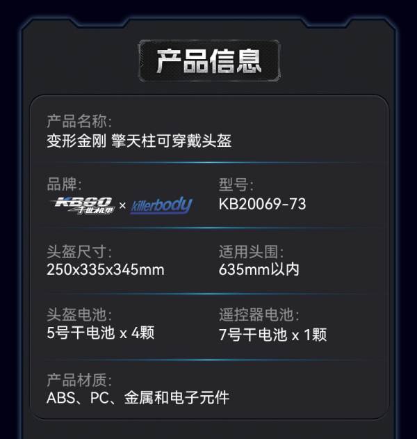 Transformers Optimus Prime Wearable Helmet