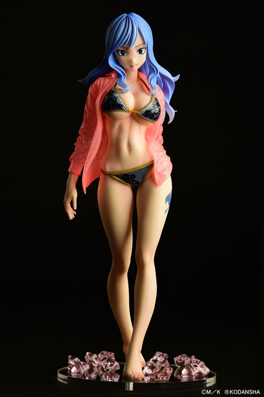 FAIRY TAIL Juvia Lockser Gravure_Style Black Bikini!! Sheer Wet Shirt SP 1/6