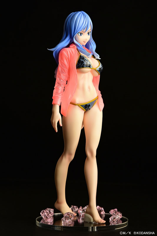 FAIRY TAIL Juvia Lockser Gravure_Style Black Bikini!! Sheer Wet Shirt SP 1/6