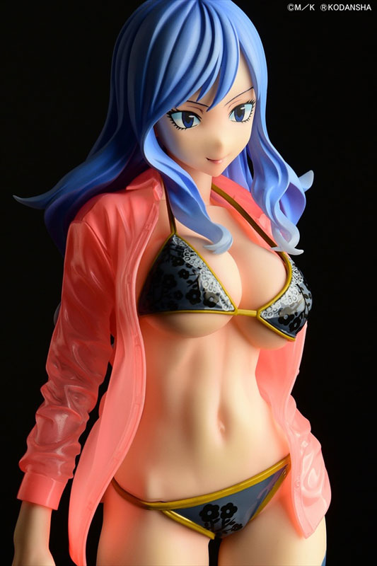 FAIRY TAIL Juvia Lockser Gravure_Style Black Bikini!! Sheer Wet Shirt SP 1/6