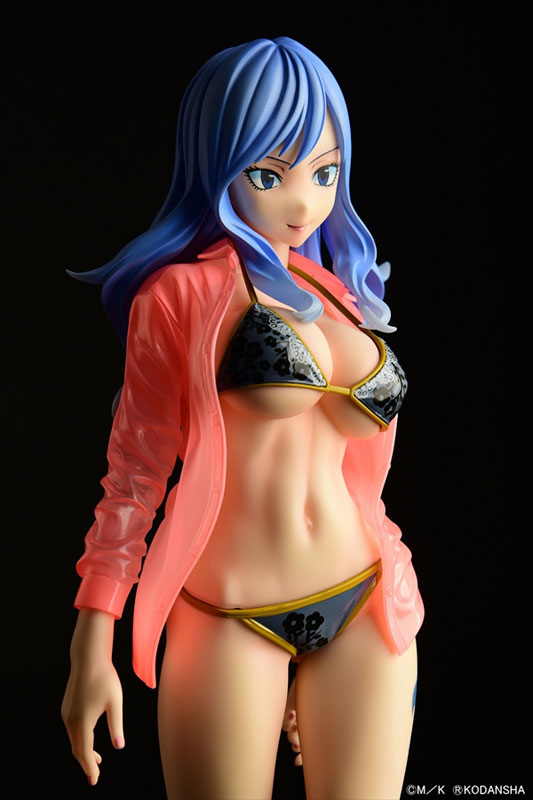 FAIRY TAIL Juvia Lockser Gravure_Style Black Bikini!! Sheer Wet Shirt SP 1/6