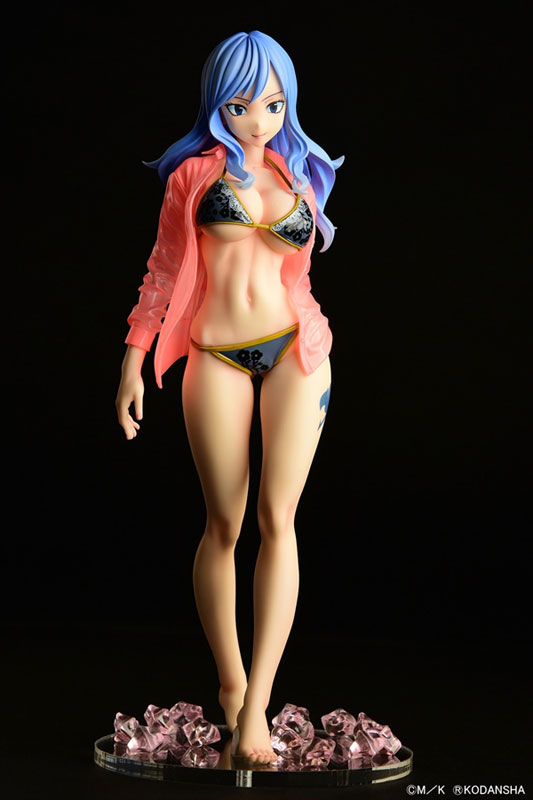 FAIRY TAIL Juvia Lockser Gravure_Style Black Bikini!! Sheer Wet Shirt SP 1/6