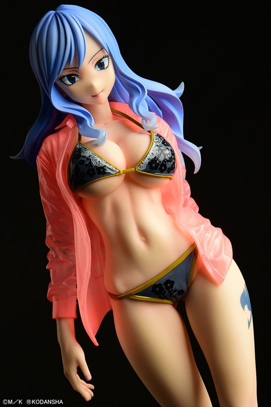FAIRY TAIL Juvia Lockser Gravure_Style Black Bikini!! Sheer Wet Shirt SP 1/6