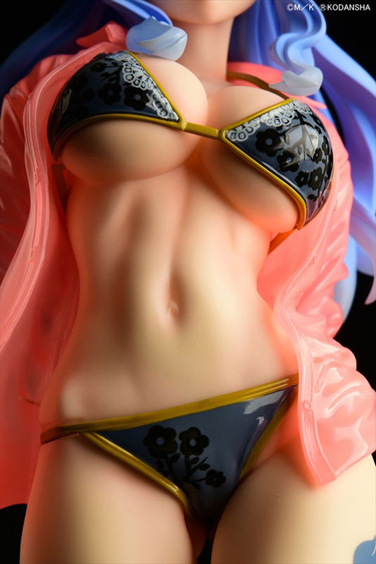 FAIRY TAIL Juvia Lockser Gravure_Style Black Bikini!! Sheer Wet Shirt SP 1/6