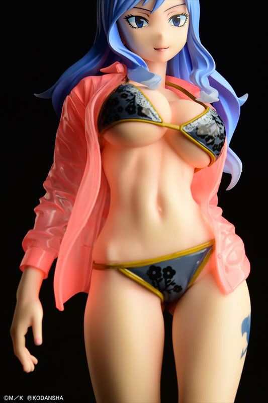FAIRY TAIL Juvia Lockser Gravure_Style Black Bikini!! Sheer Wet Shirt SP 1/6