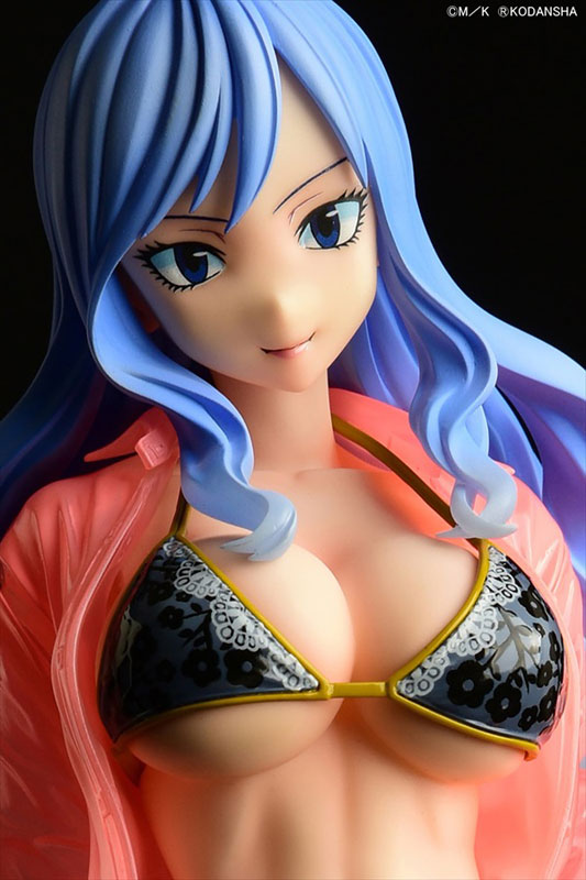 FAIRY TAIL Juvia Lockser Gravure_Style Black Bikini!! Sheer Wet Shirt SP 1/6