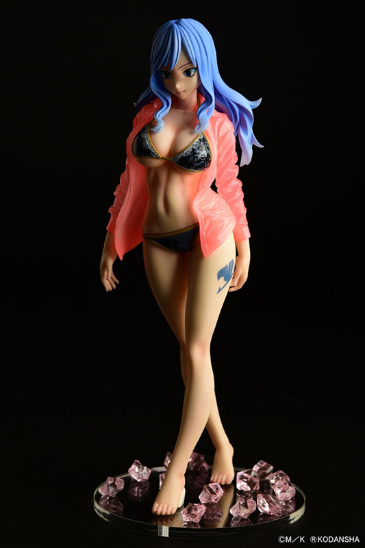 FAIRY TAIL Juvia Lockser Gravure_Style Black Bikini!! Sheer Wet Shirt SP 1/6