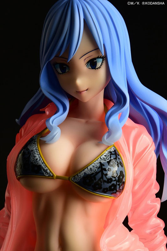 FAIRY TAIL Juvia Lockser Gravure_Style Black Bikini!! Sheer Wet Shirt SP 1/6