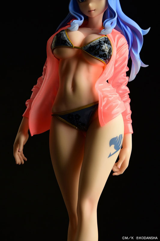 FAIRY TAIL Juvia Lockser Gravure_Style Black Bikini!! Sheer Wet Shirt SP 1/6