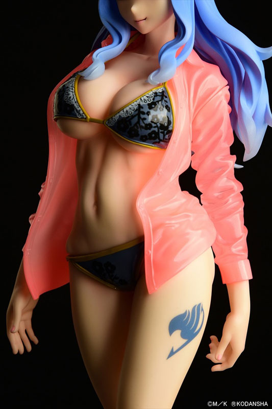 FAIRY TAIL Juvia Lockser Gravure_Style Black Bikini!! Sheer Wet Shirt SP 1/6