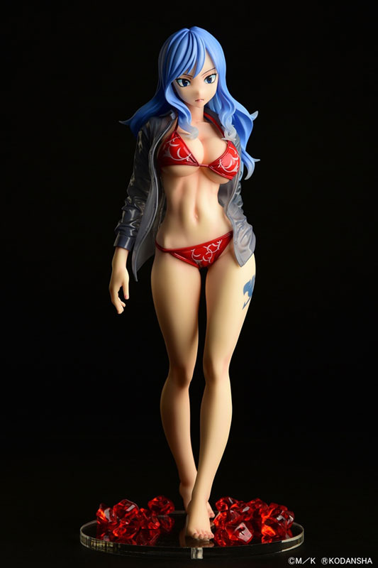 FAIRY TAIL Juvia Lockser Gravure_Style Red Bikini!! Sheer Wet Shirt SP 1/6