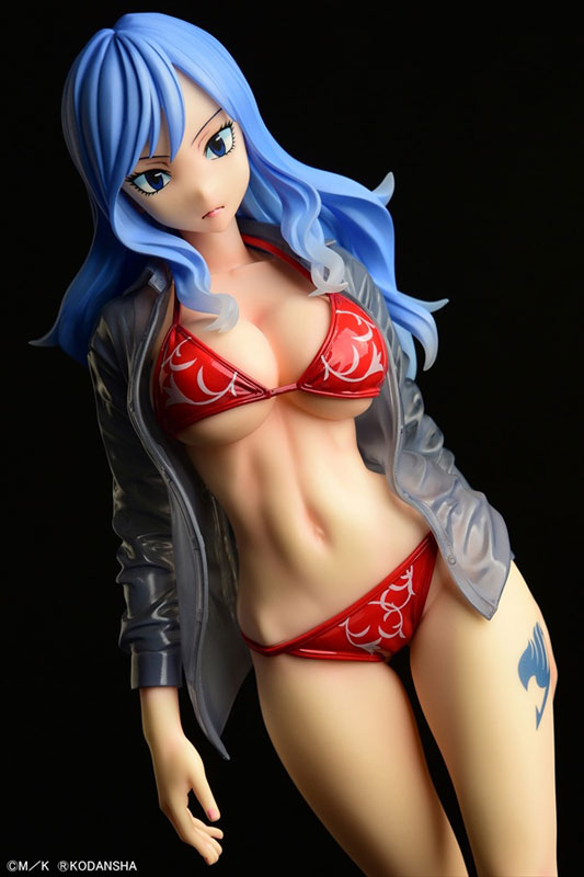 FAIRY TAIL Juvia Lockser Gravure_Style Red Bikini!! Sheer Wet Shirt SP 1/6