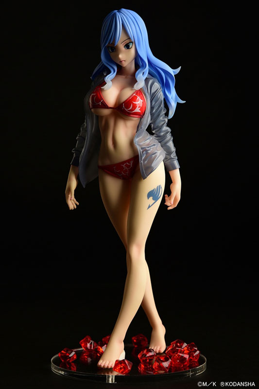 FAIRY TAIL Juvia Lockser Gravure_Style Red Bikini!! Sheer Wet Shirt SP 1/6