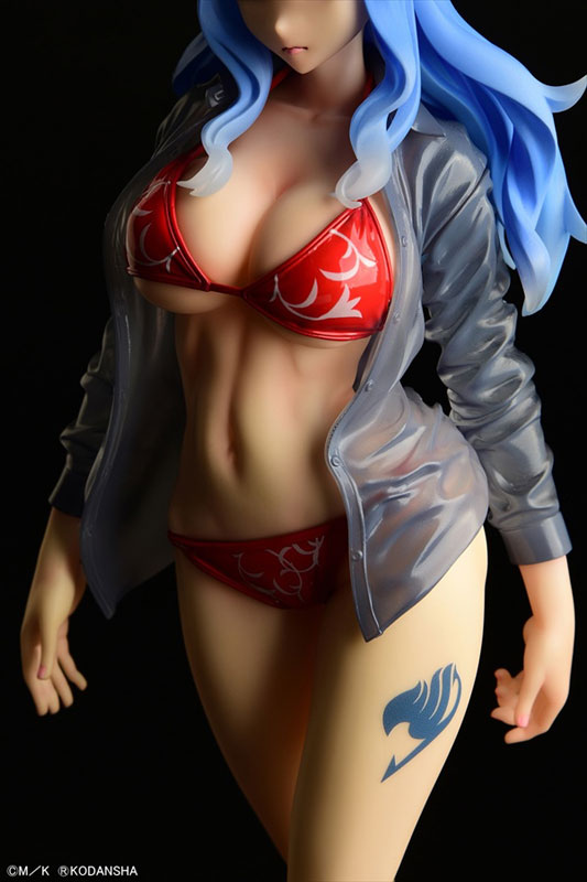FAIRY TAIL Juvia Lockser Gravure_Style Red Bikini!! Sheer Wet Shirt SP 1/6